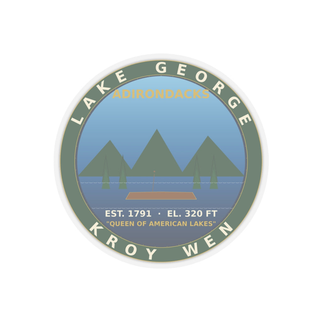 Lake George Adirondacks Badge Sticker