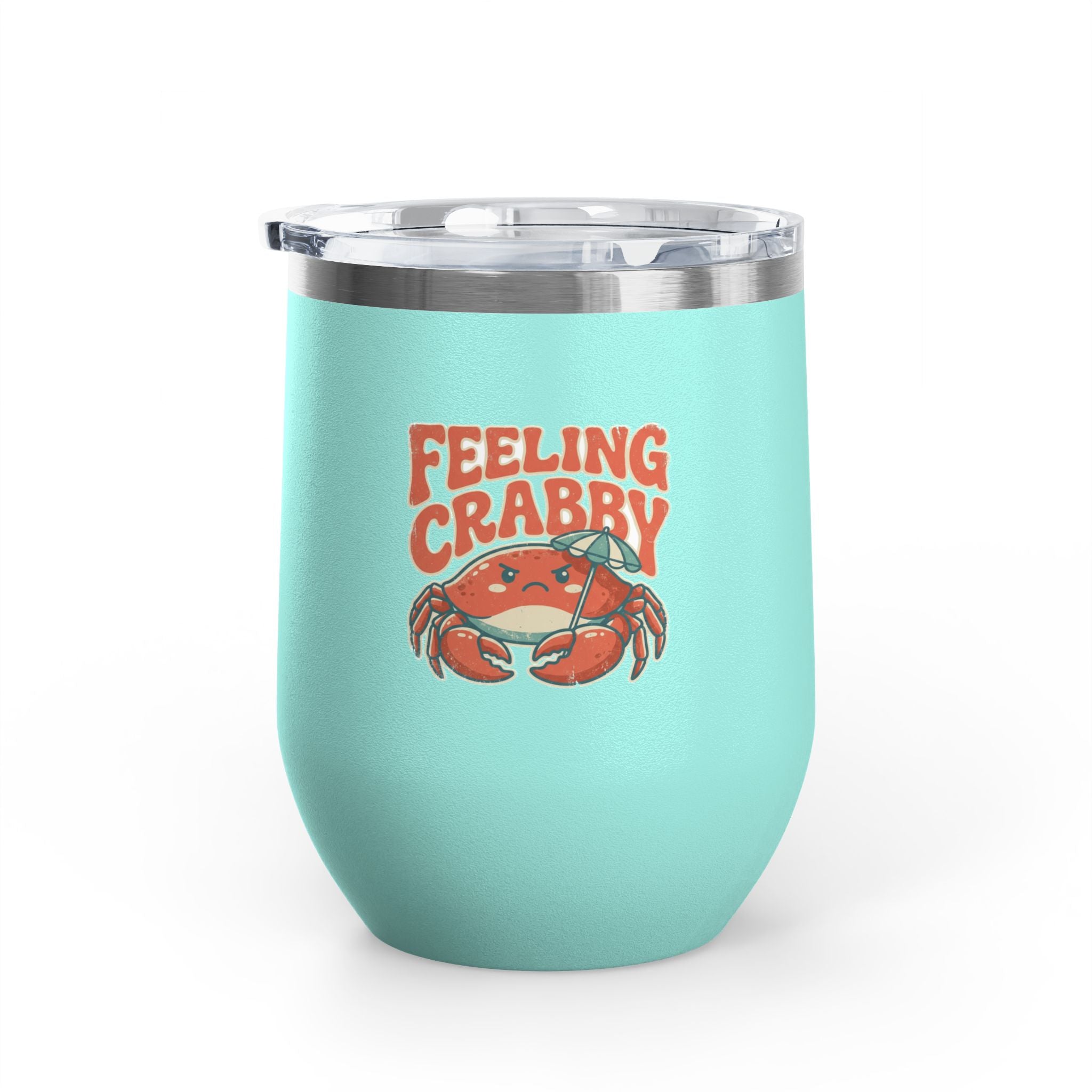 Feeling Crabby 12oz Slim Tumbler | Crab Beach Drinkware