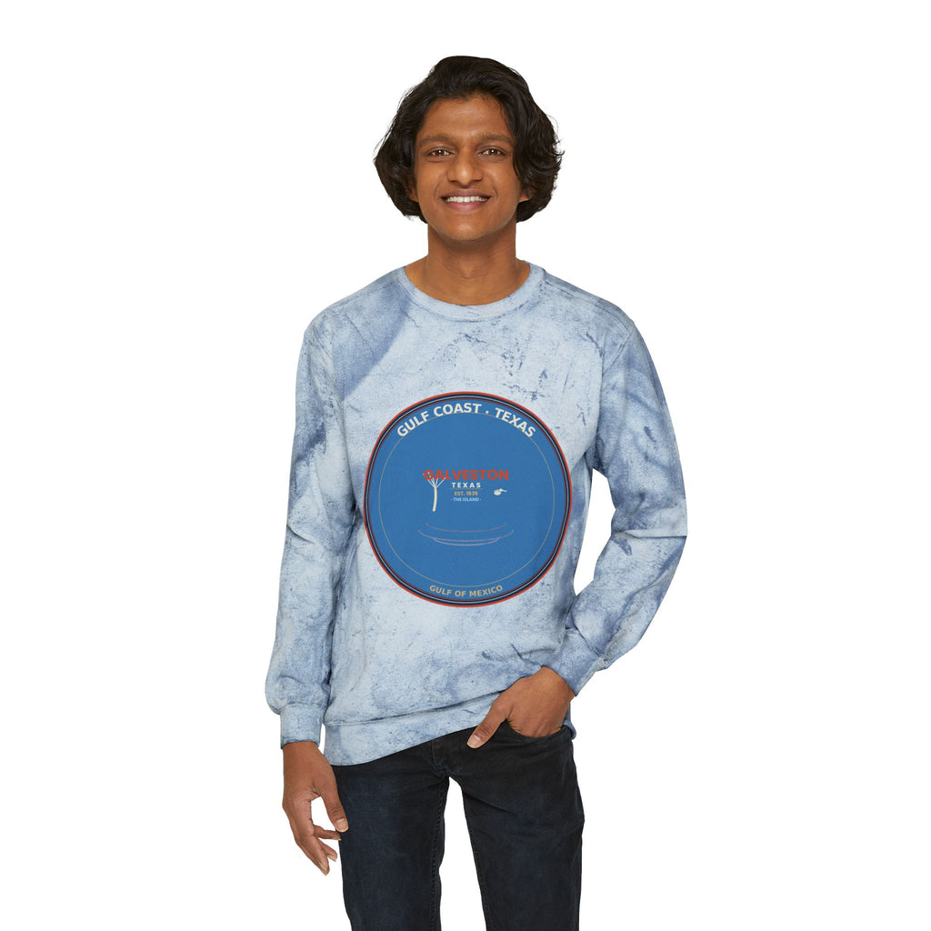 Galveston Texas Crewneck | Vintage Coastal Badge | CC 1566