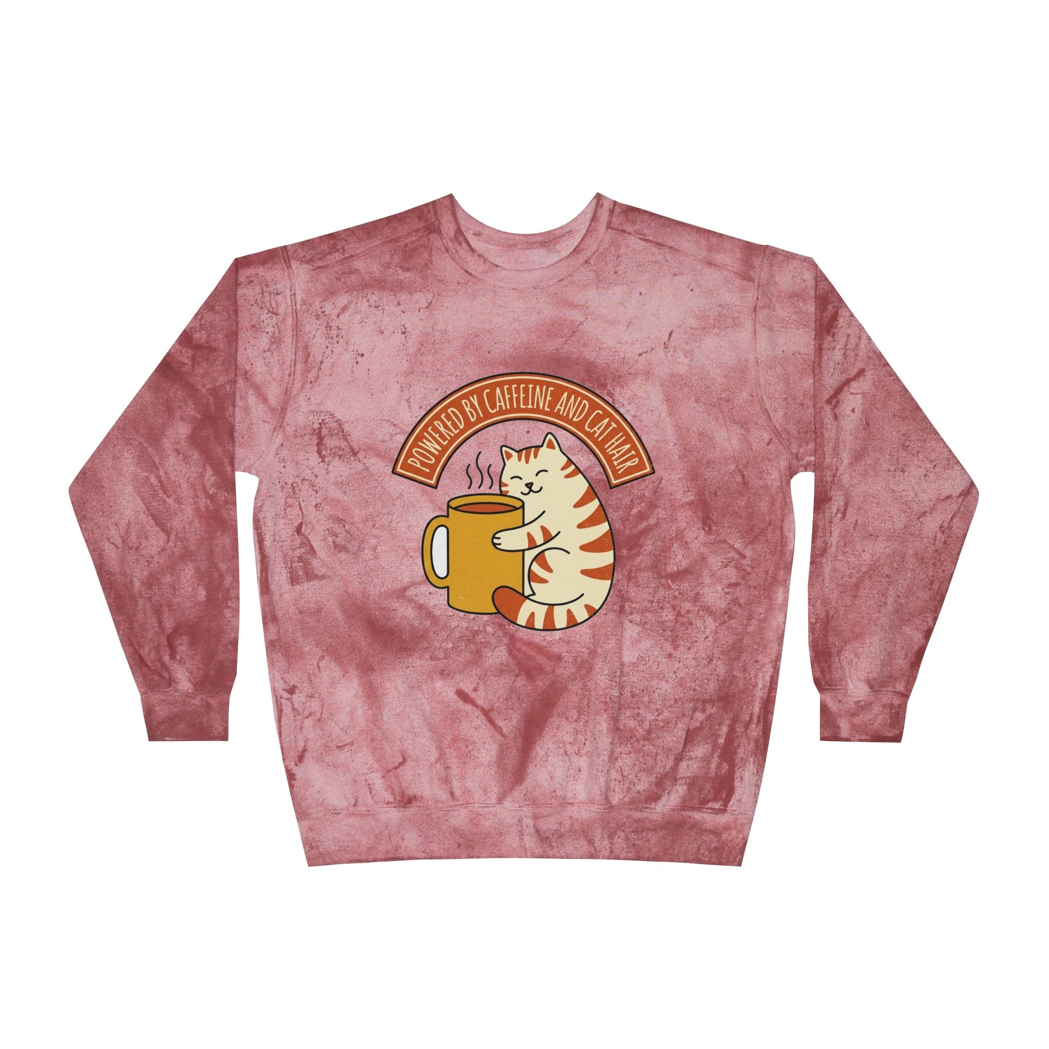 Cat Coffee Powered by Caffeine — Crewneck Sweatshirt