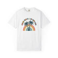 Palm Trees & 80 Degrees retro rainbow design