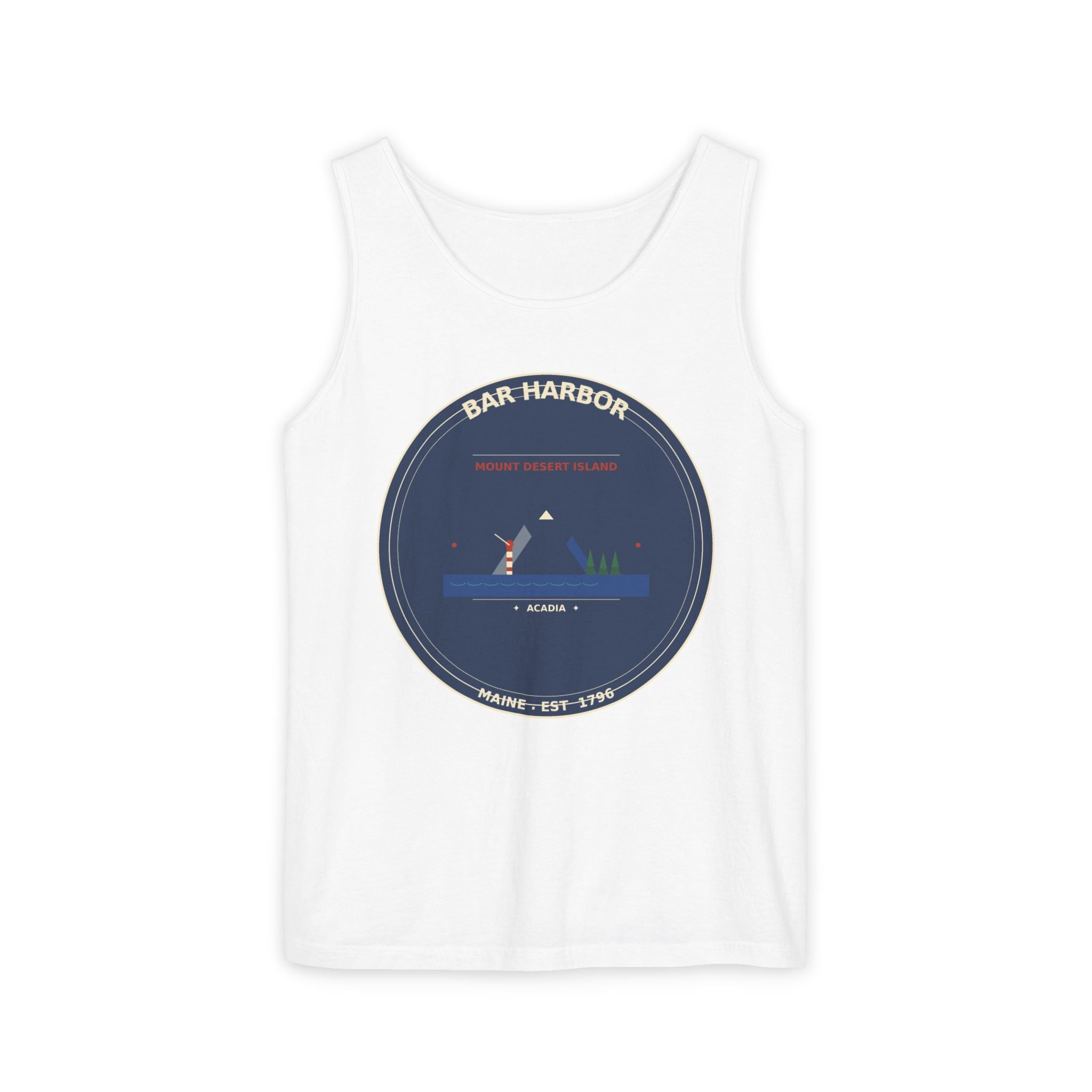 Bar Harbor Maine Tank Top | Acadia Vintage Badge Tank