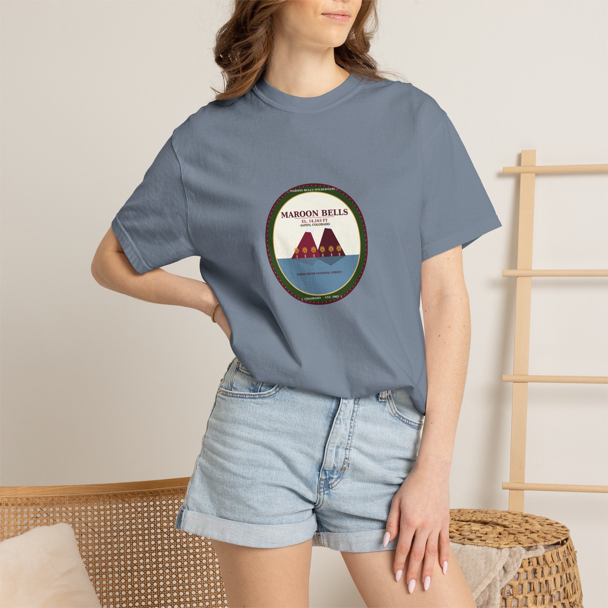 Maroon Bells Badge Tee — Colorado 14er