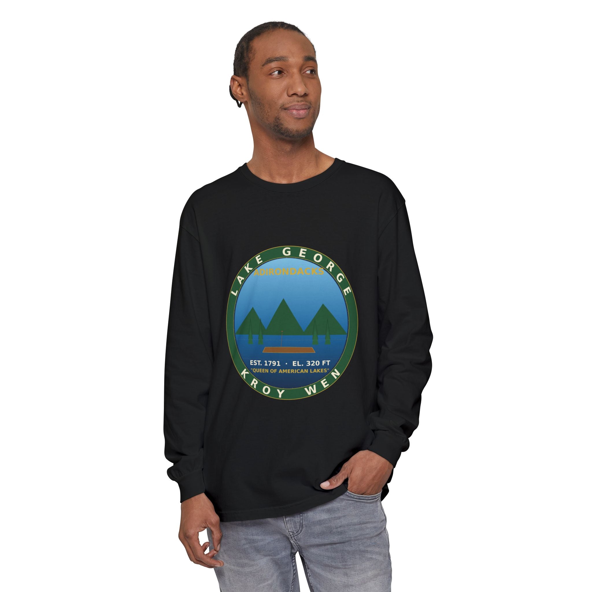 Lake George Adirondacks Badge Long Sleeve