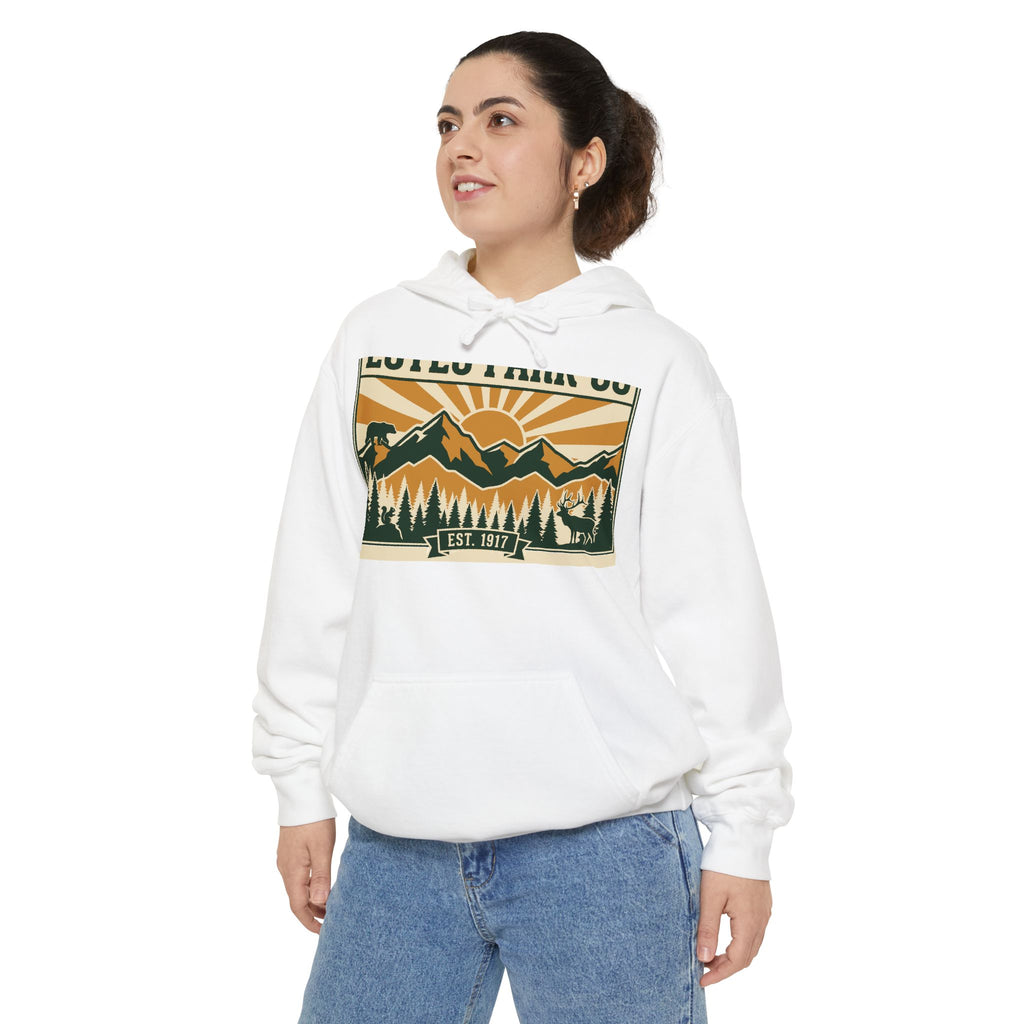 Estes Park CO Hidden Wildlife Hoodie | Forest Green EST. 1917