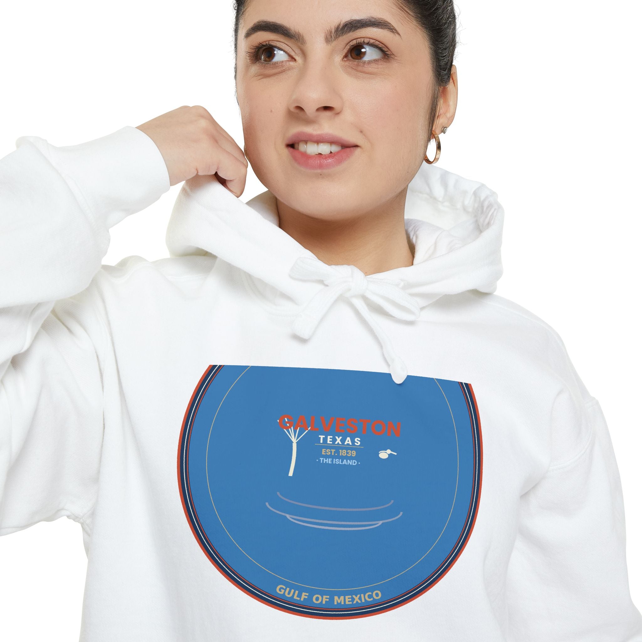 Galveston Texas Hoodie | Vintage Coastal Badge | CC 1567