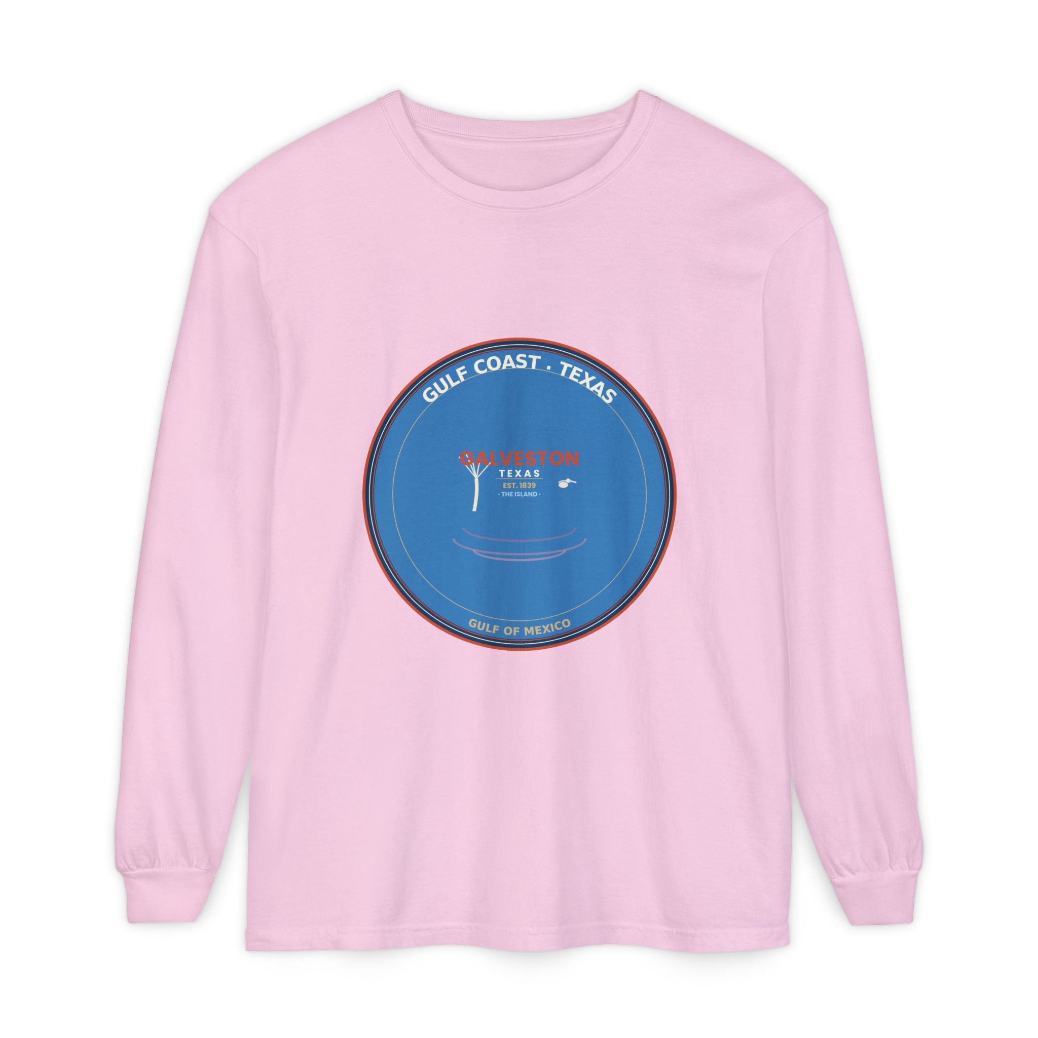 Galveston Texas Long Sleeve | Vintage Coastal Badge | CC 6014