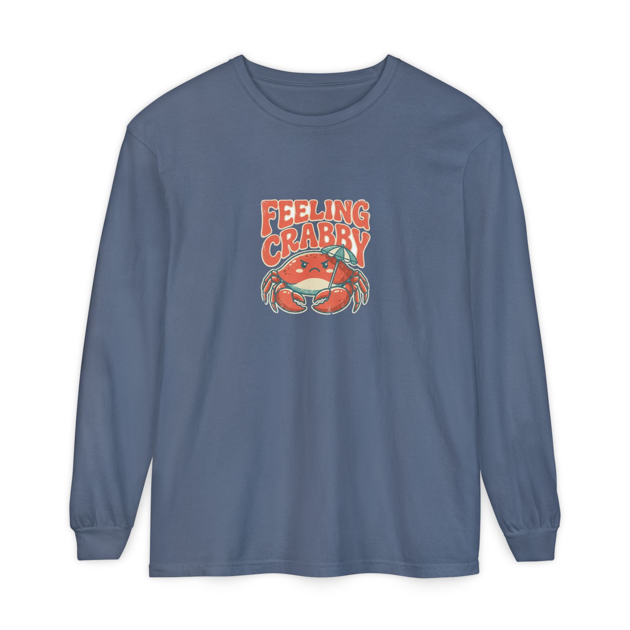 Feeling Crabby Long Sleeve Tee | Comfort Colors Coastal Shirt