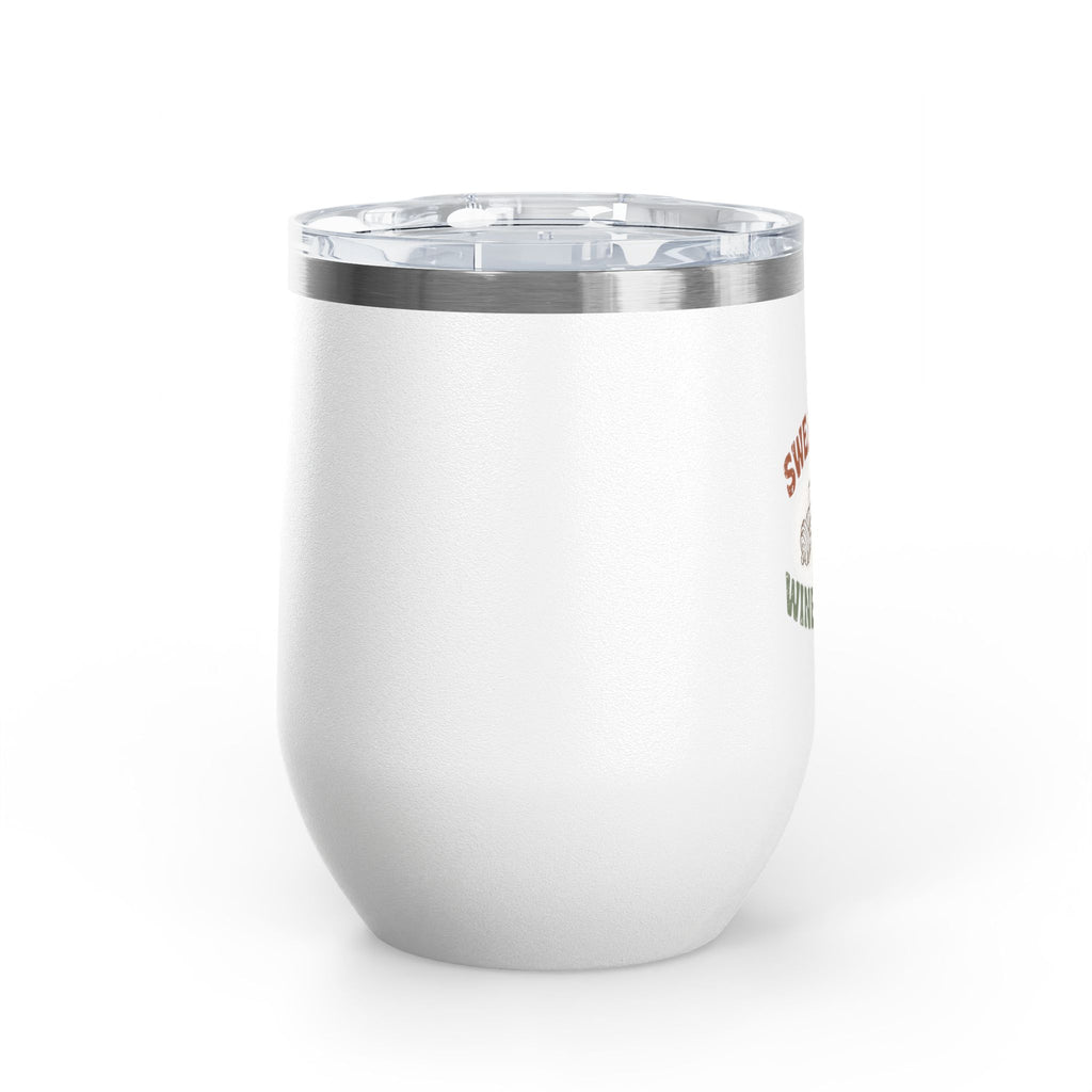 Sweat Now Wine Later Wine Tumbler — 12oz Insulated | Funny Gym &amp; Wine Gift