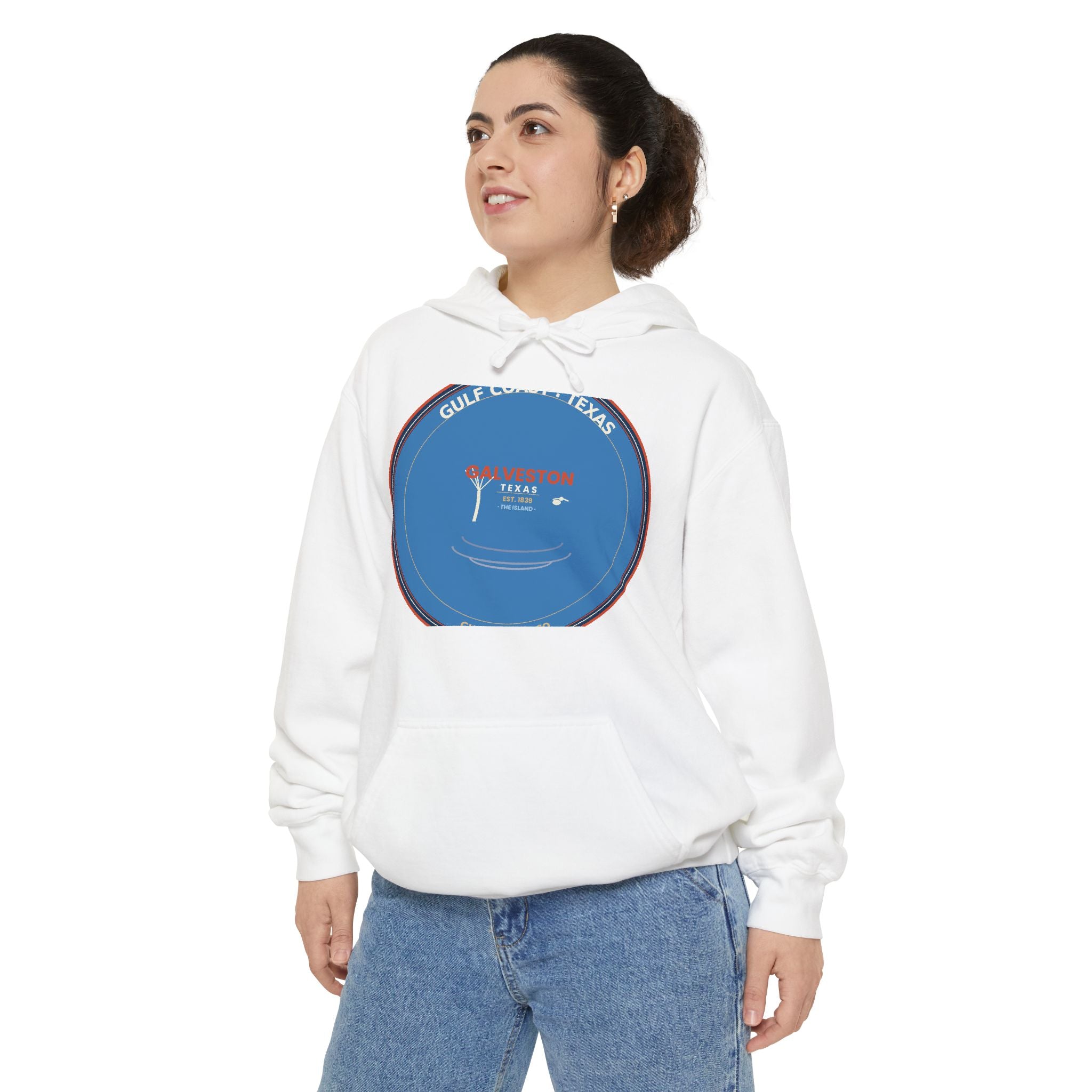 Galveston Texas Hoodie | Vintage Coastal Badge | CC 1567