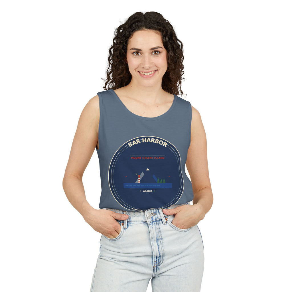 Bar Harbor Maine Tank Top | Acadia Vintage Badge Tank