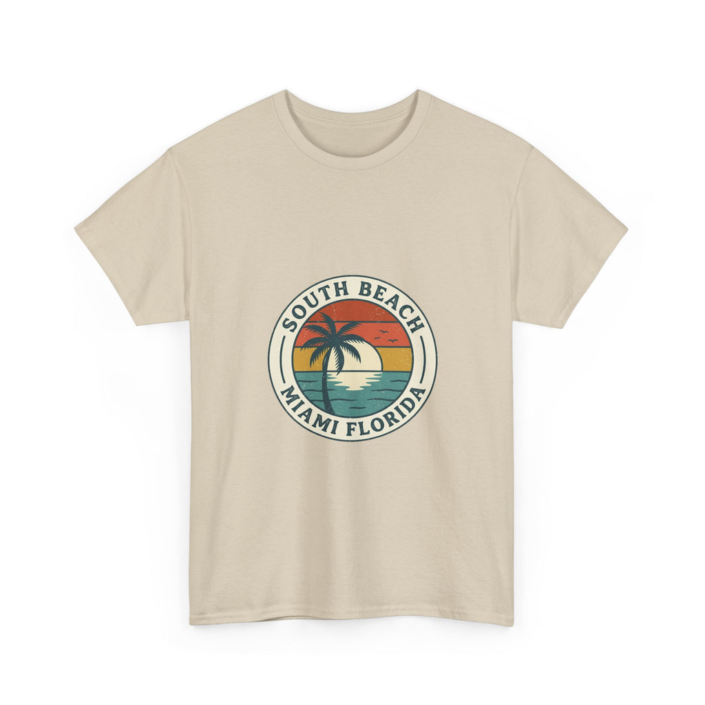 South Beach Miami Retro Tee | Vintage Travel Badge Summer Shirt