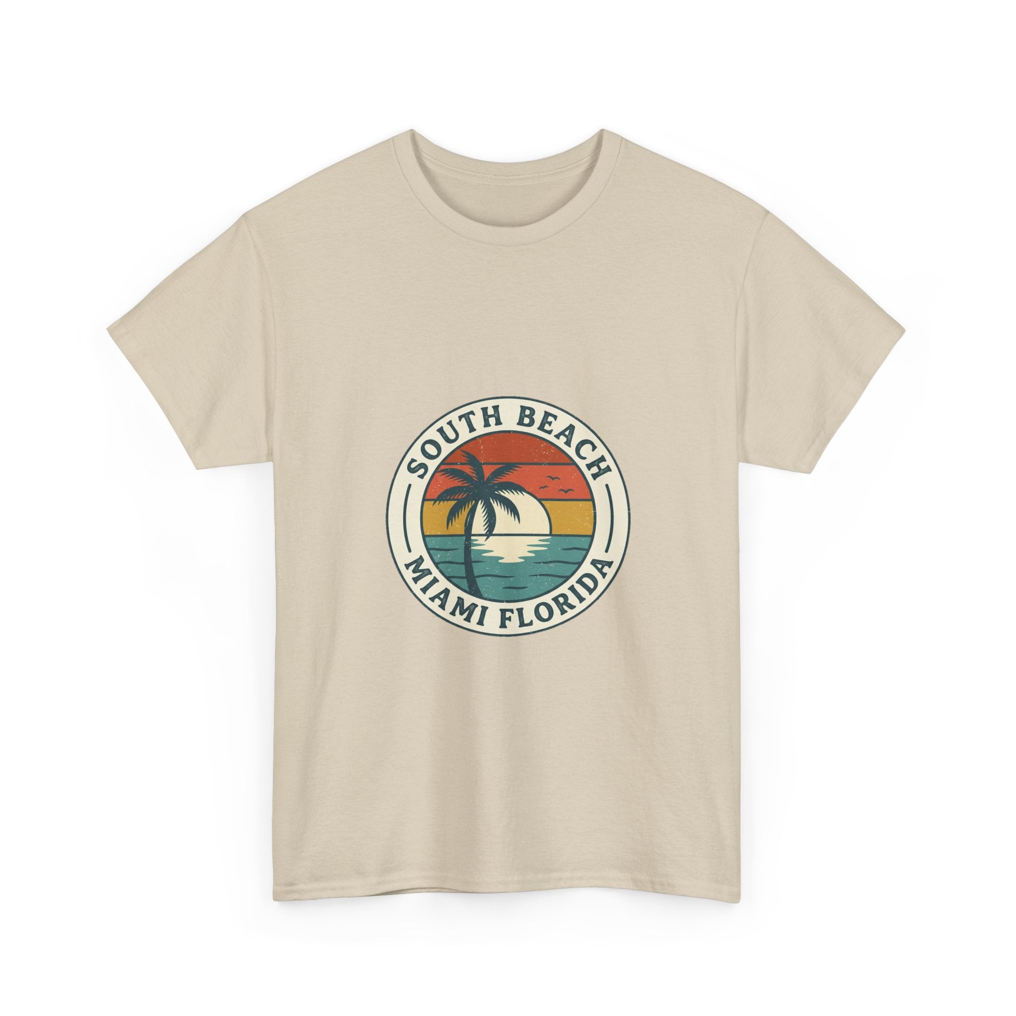 South Beach Miami Retro Tee | Vintage Travel Badge Summer Shirt