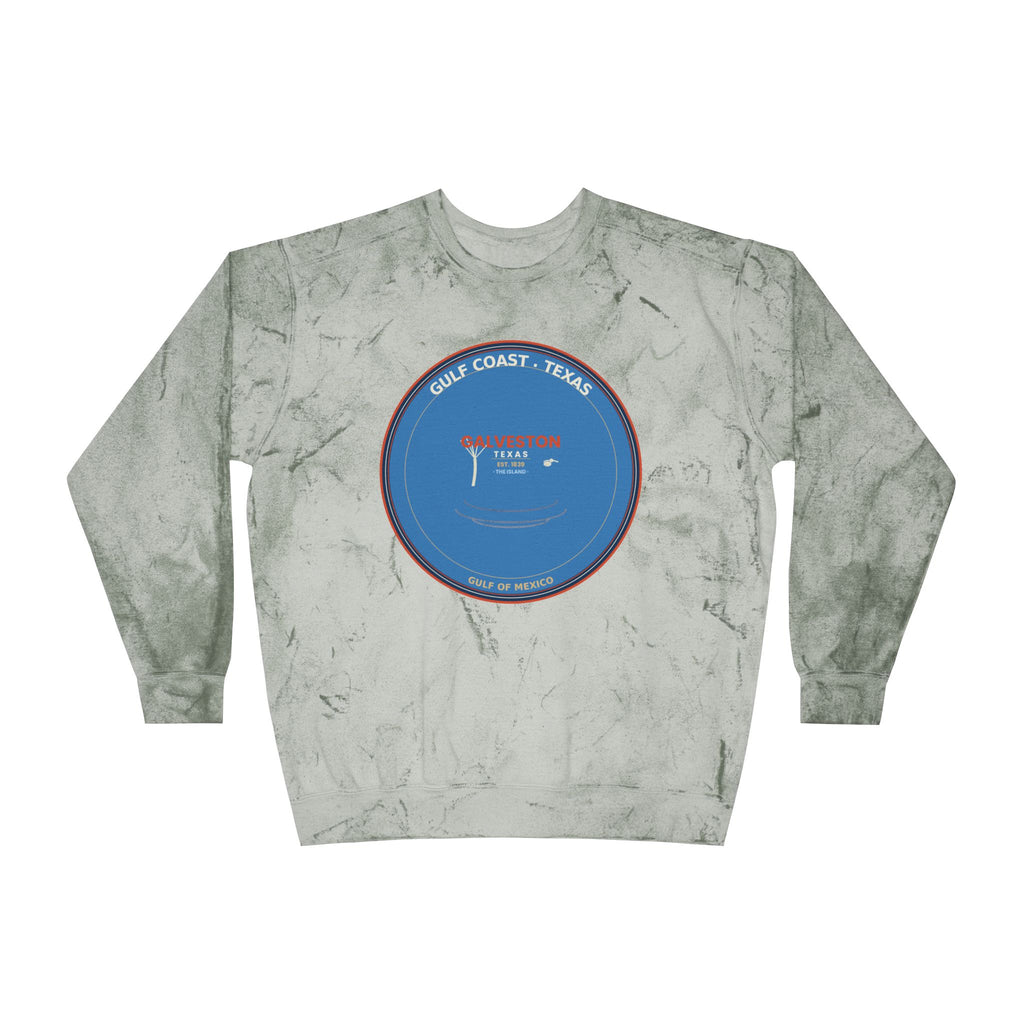 Galveston Texas Crewneck | Vintage Coastal Badge | CC 1566