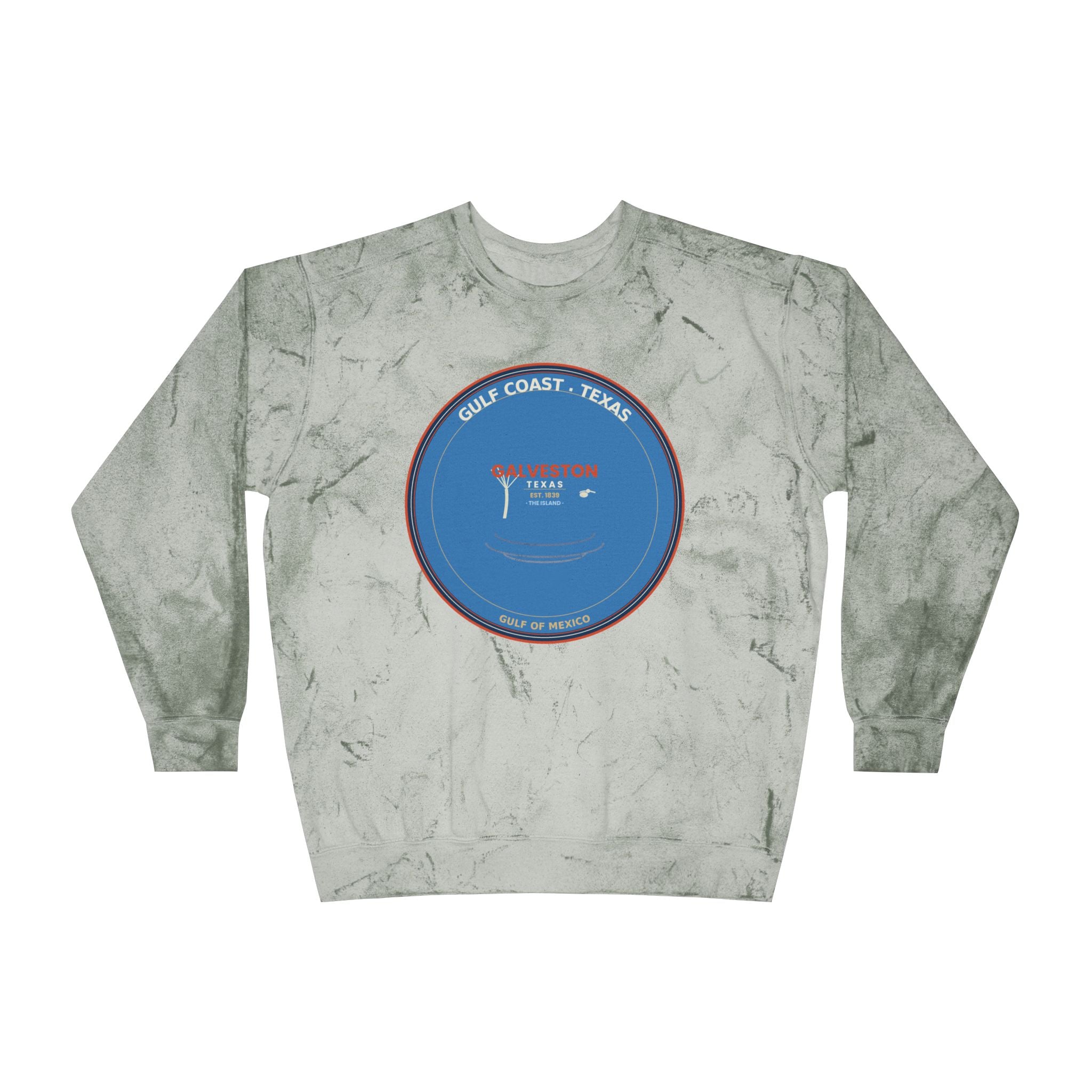 Galveston Texas Crewneck | Vintage Coastal Badge | CC 1566