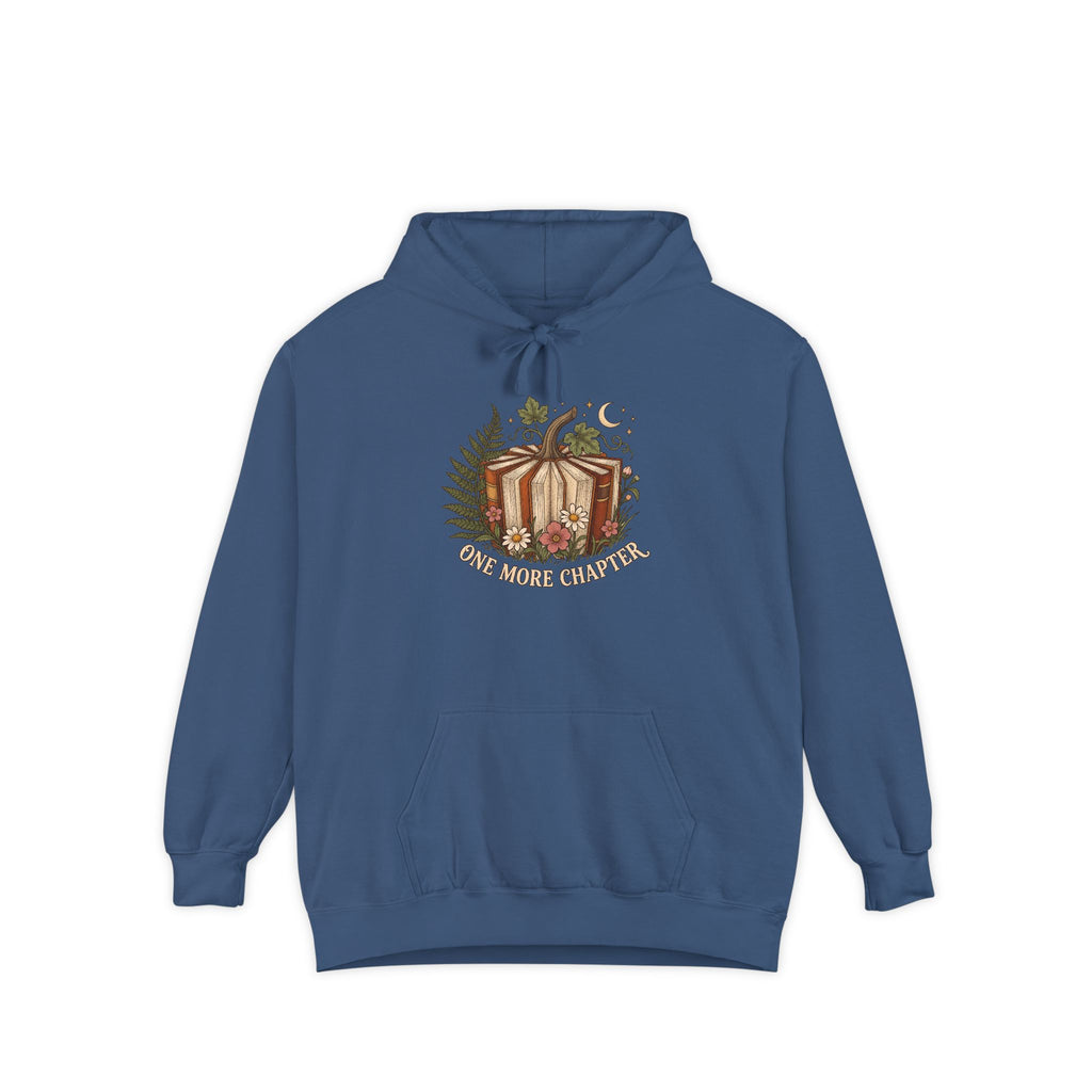 Book Lover Hoodie | One More Chapter Autumn Reading Art | Comfort Colors Garment Dyed