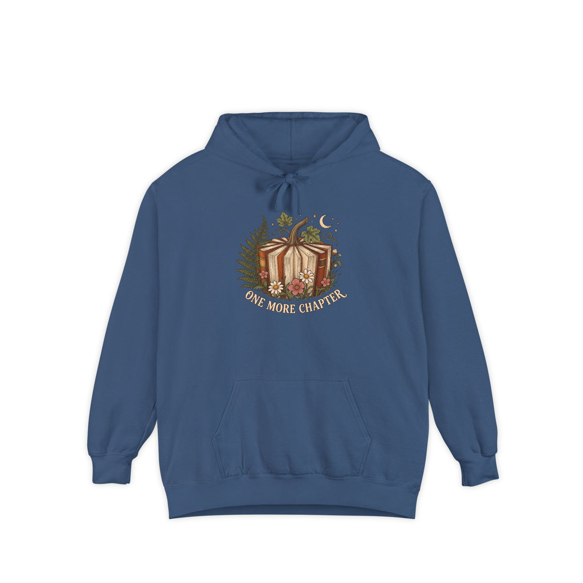 Book Lover Hoodie | One More Chapter Autumn Reading Art | Comfort Colors Garment Dyed