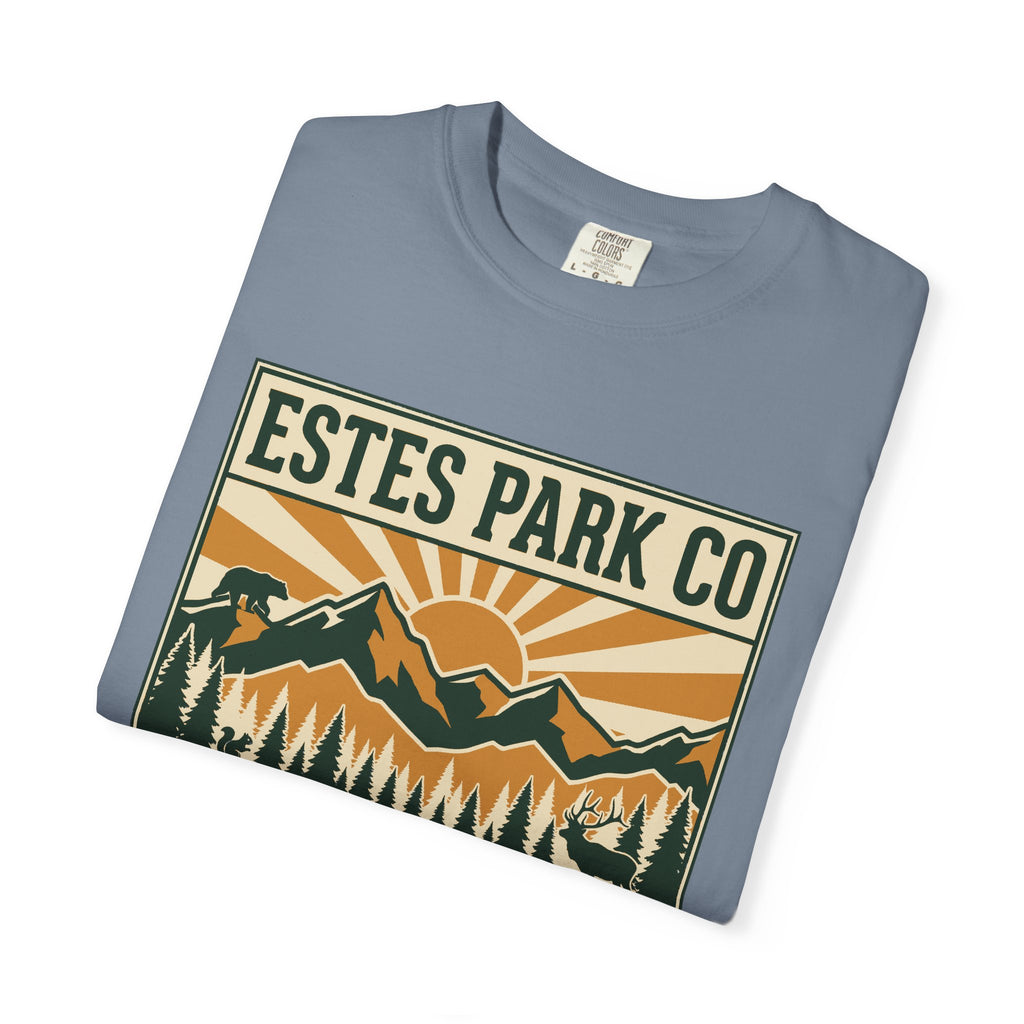 Estes Park CO Hidden Wildlife Tee | Forest Green EST. 1917 | Comfort Colors
