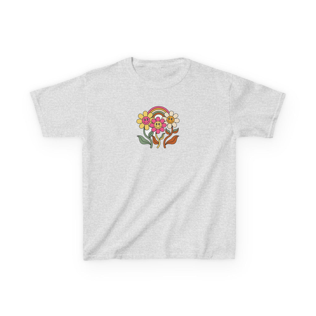 Groovy Daisy Shirt Retro Rainbow Flower Kids Tee