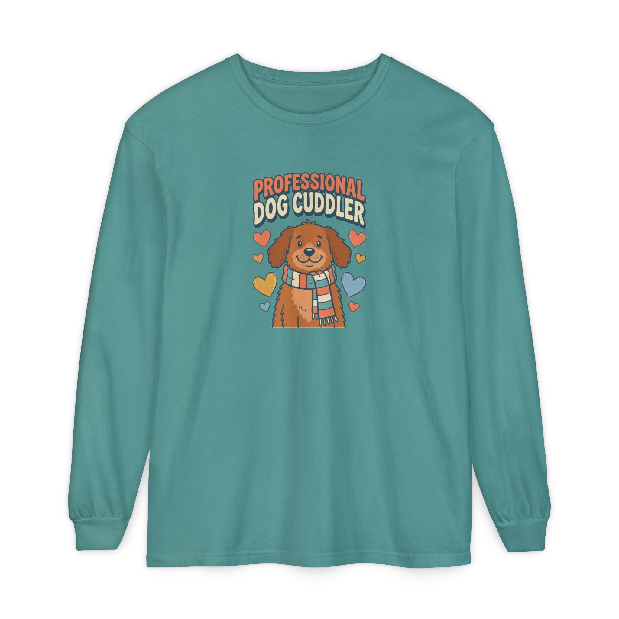 Professional Dog Cuddler Long Sleeve | Dog Mom Comfort Colors Shirt