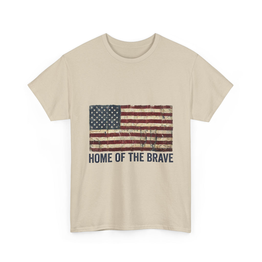 Home of the Brave Tattered Flag Tee | Vintage 4th of July Shirt | America 250
