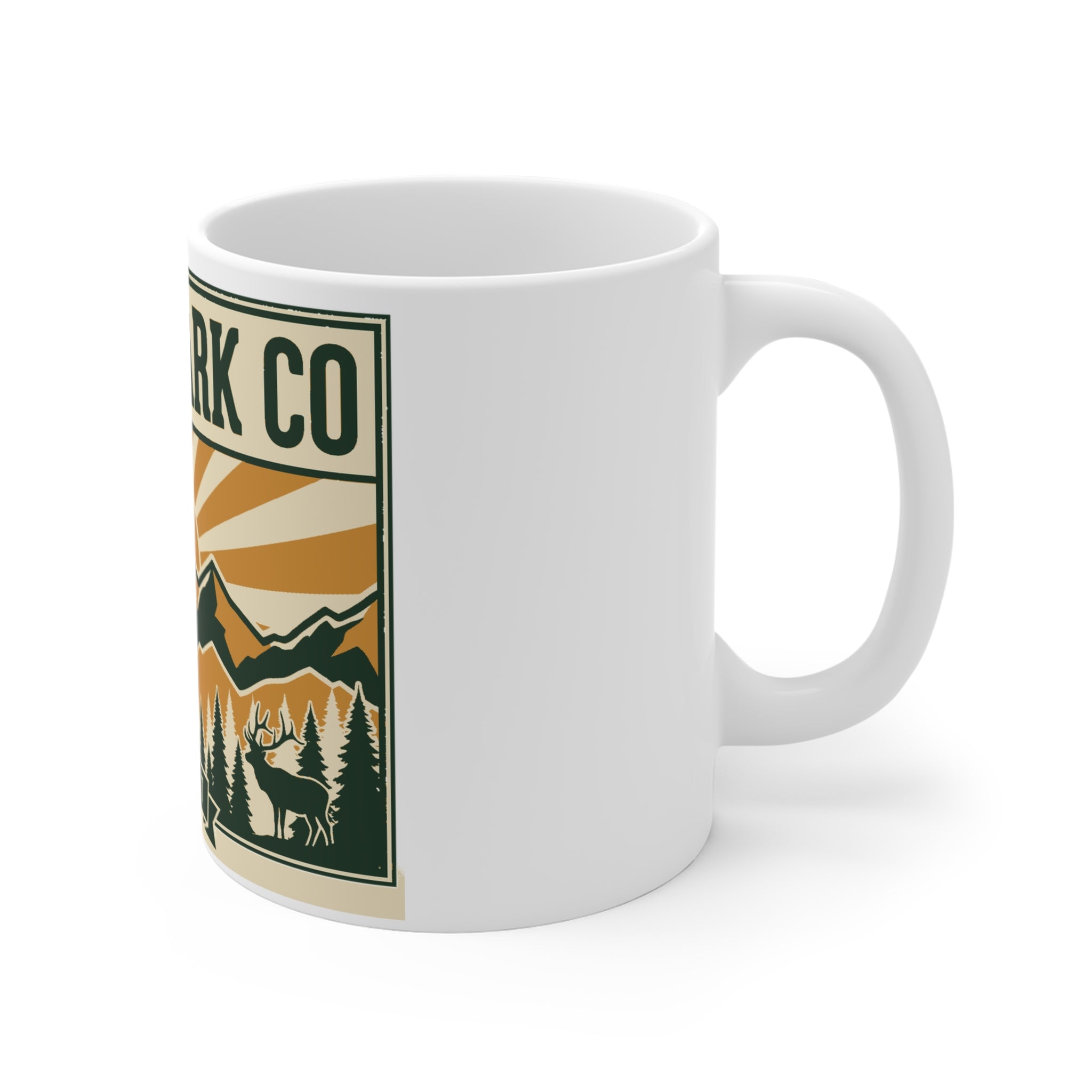 Estes Park CO Hidden Wildlife Mug 11oz | Forest Green EST. 1917