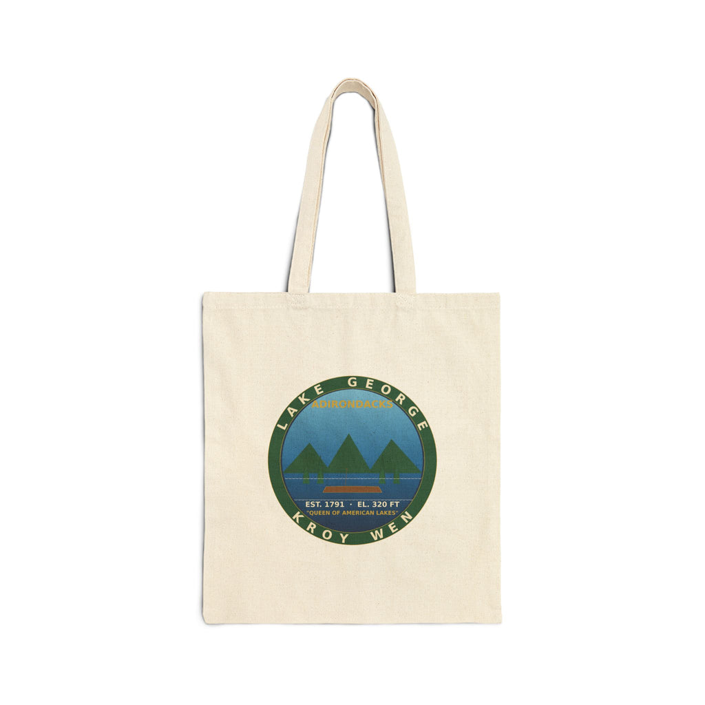 Lake George Adirondacks Badge Tote Bag