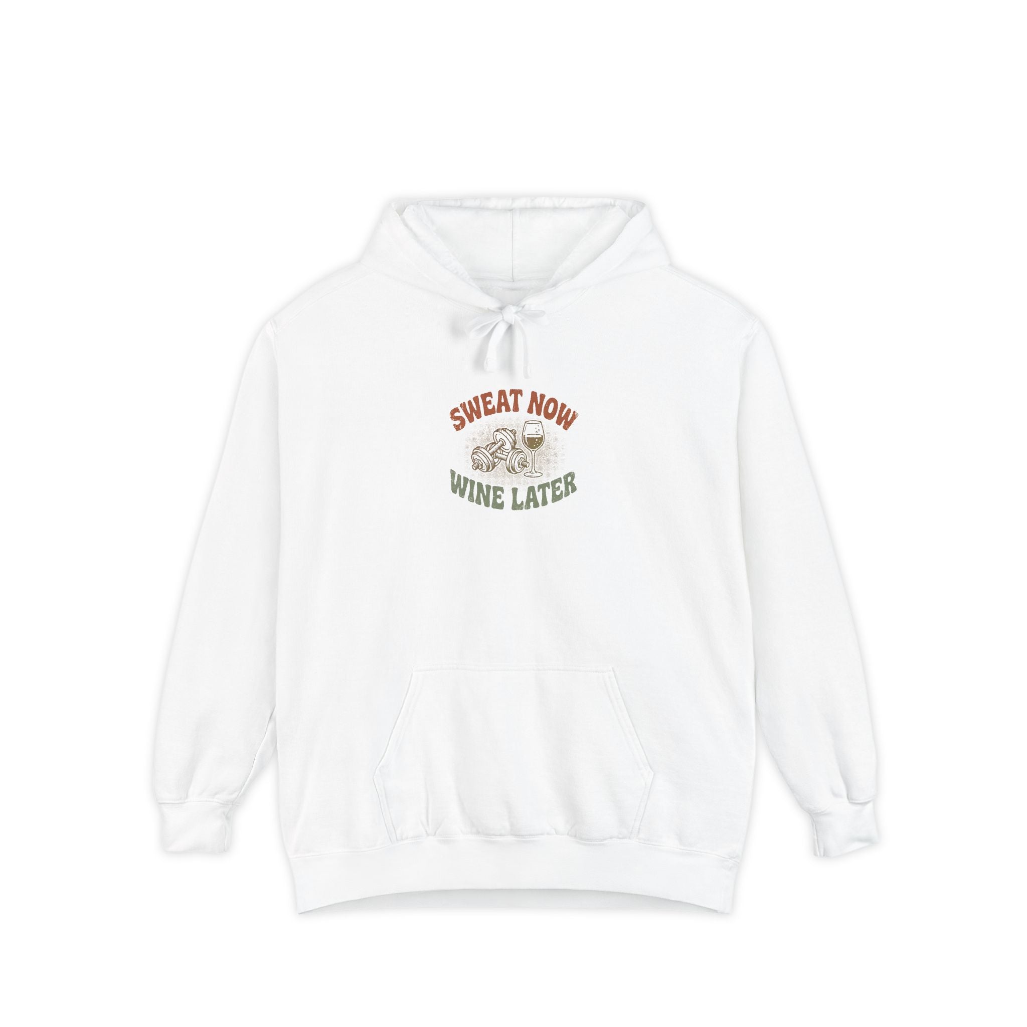 Funny Gym Hoodie | Sweat Now Wine Later | Comfort Colors Wine Lover Hoodie