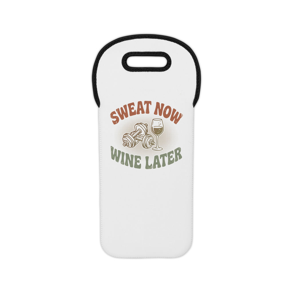 Sweat Now Wine Later Wine Tote — Insulated Bottle Carrier | Funny Gym &amp; Wine Gift