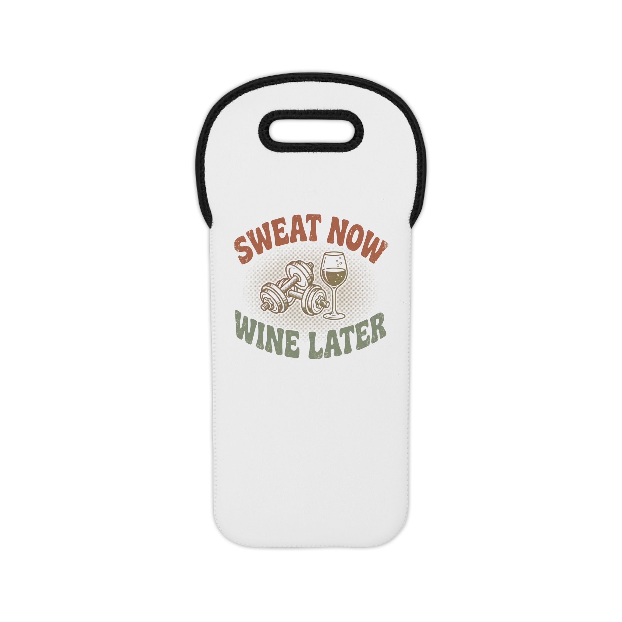 Sweat Now Wine Later Wine Tote — Insulated Bottle Carrier | Funny Gym &amp; Wine Gift