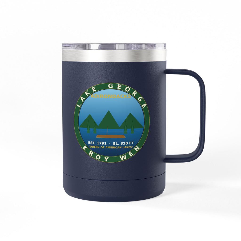 Lake George Adirondacks Badge 15oz Tumbler