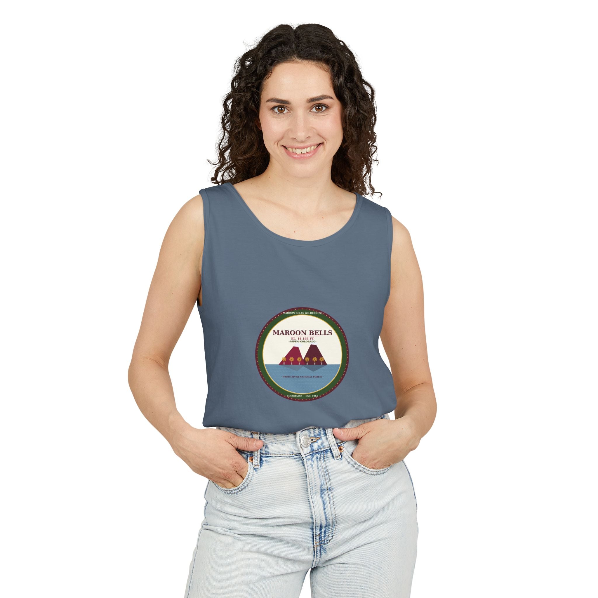 Maroon Bells Badge Tank Top — Colorado 14er