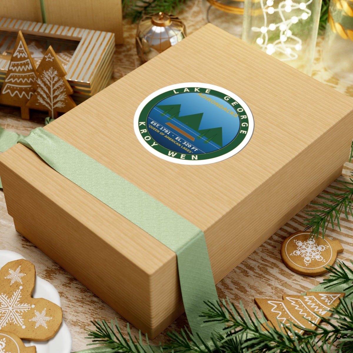 Lake George Adirondacks Badge Sticker