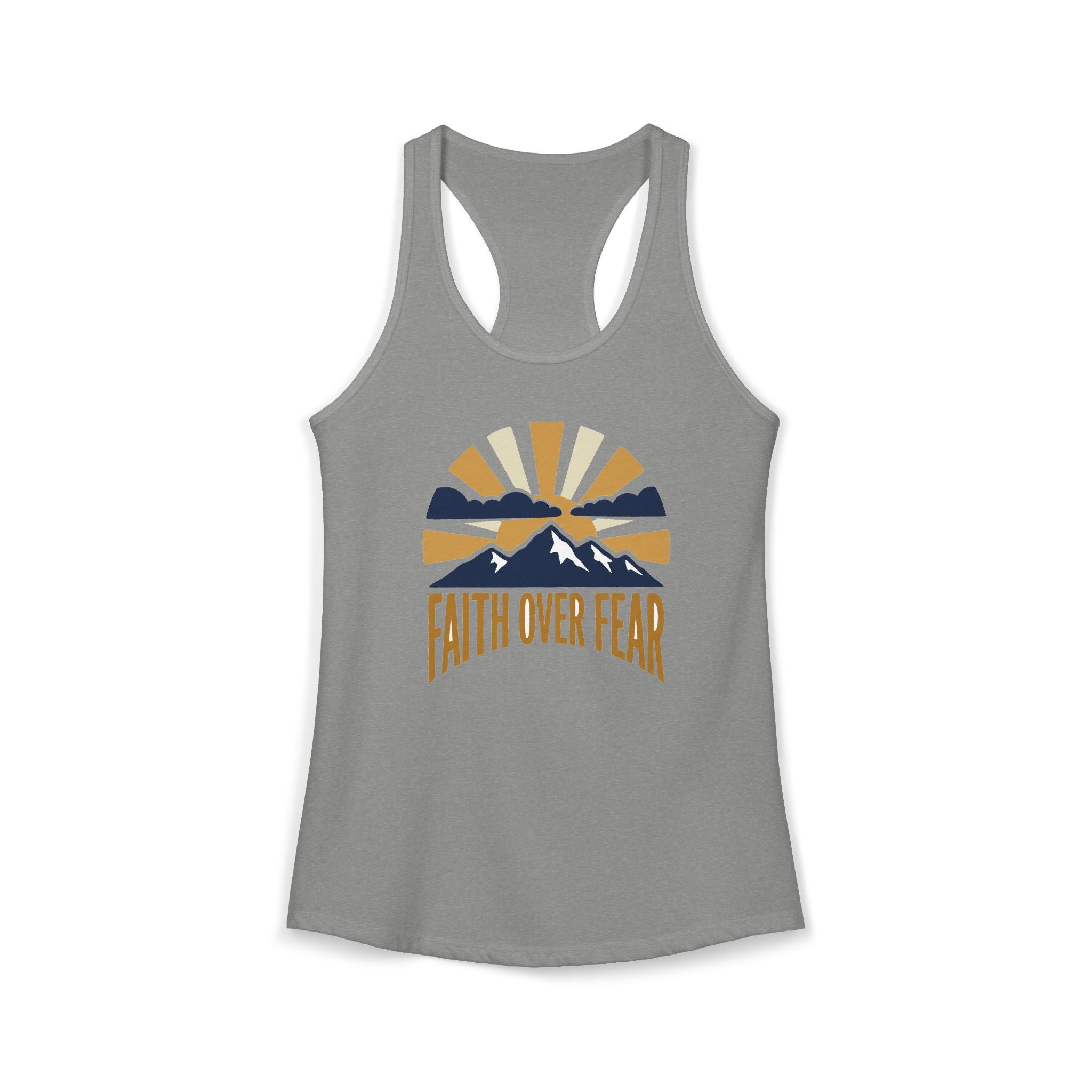 Faith Over Fear Racerback Tank | Christian Gym Tank Top