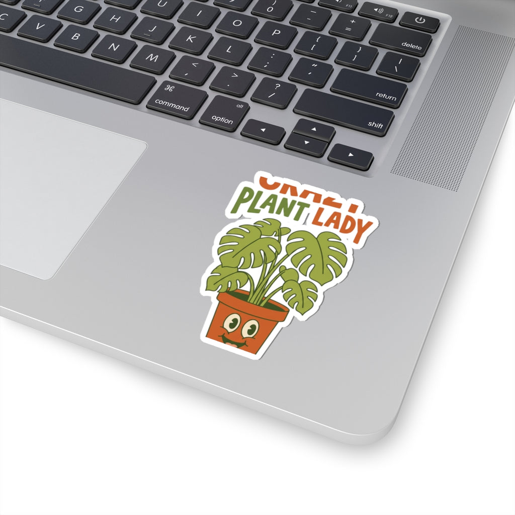Crazy Plant Lady Kiss-Cut Sticker | Plant Mom Sticker