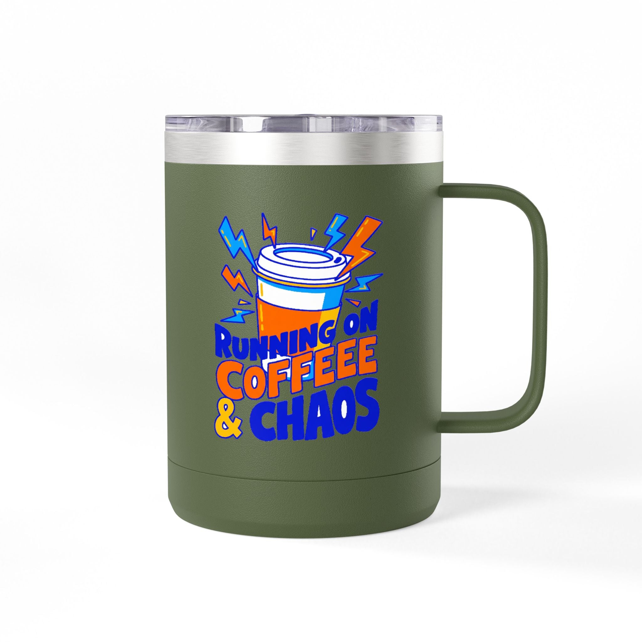 Running on Coffee & Chaos Tumbler | 15oz Insulated Travel Mug