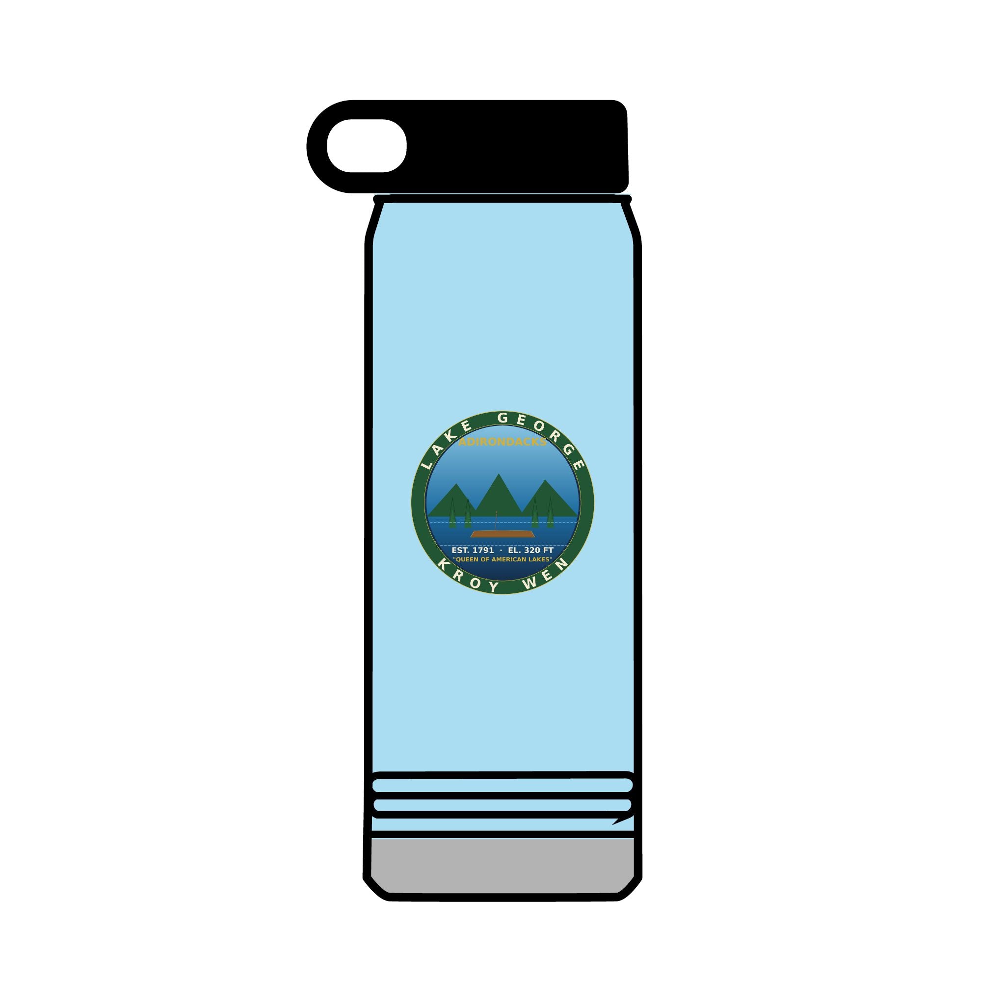 Lake George Adirondacks Badge 32oz Tumbler
