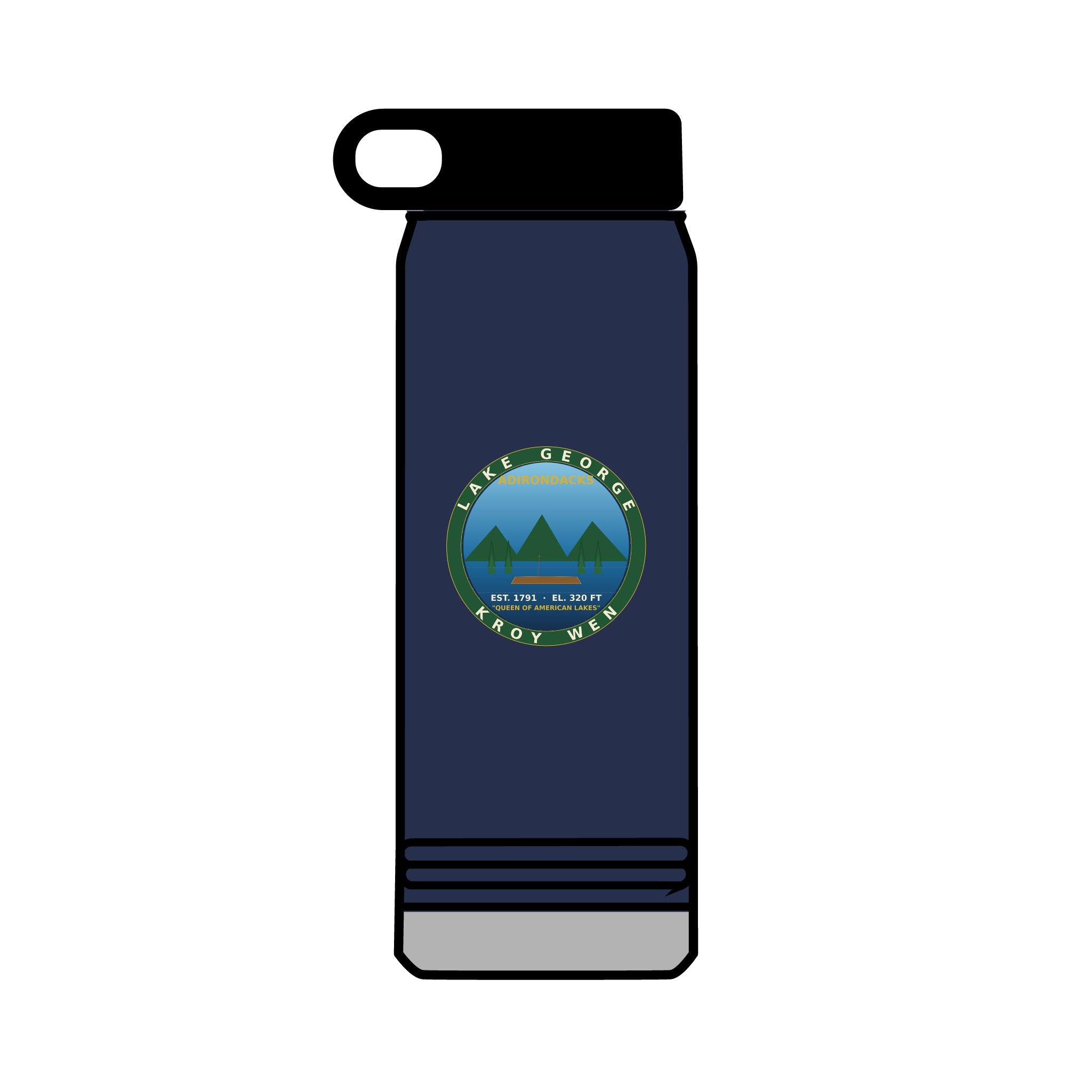 Lake George Adirondacks Badge 32oz Tumbler
