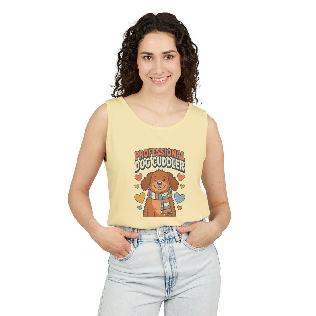 Professional Dog Cuddler Tank | Dog Mom Comfort Colors Tank Top