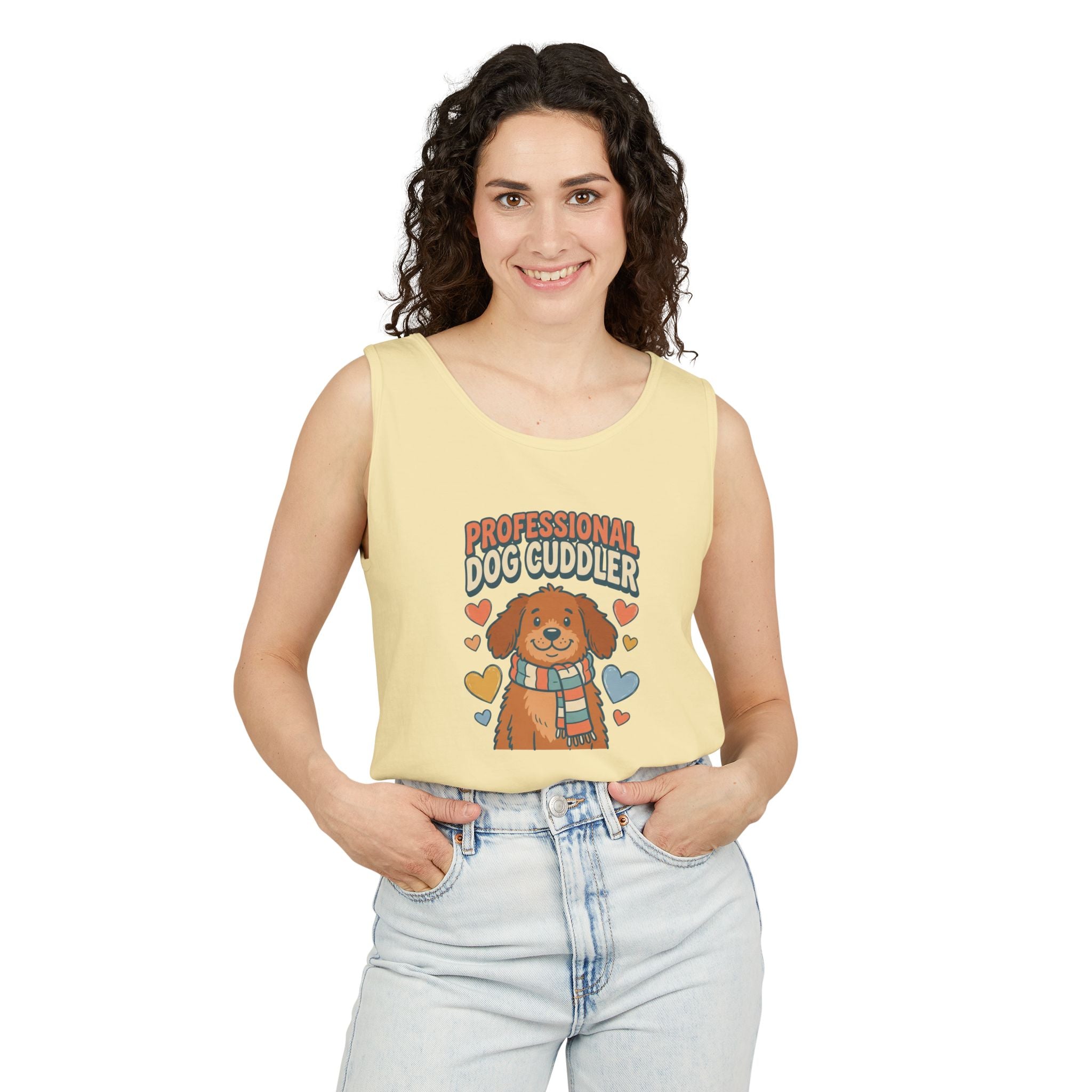 Professional Dog Cuddler Tank | Dog Mom Comfort Colors Tank Top