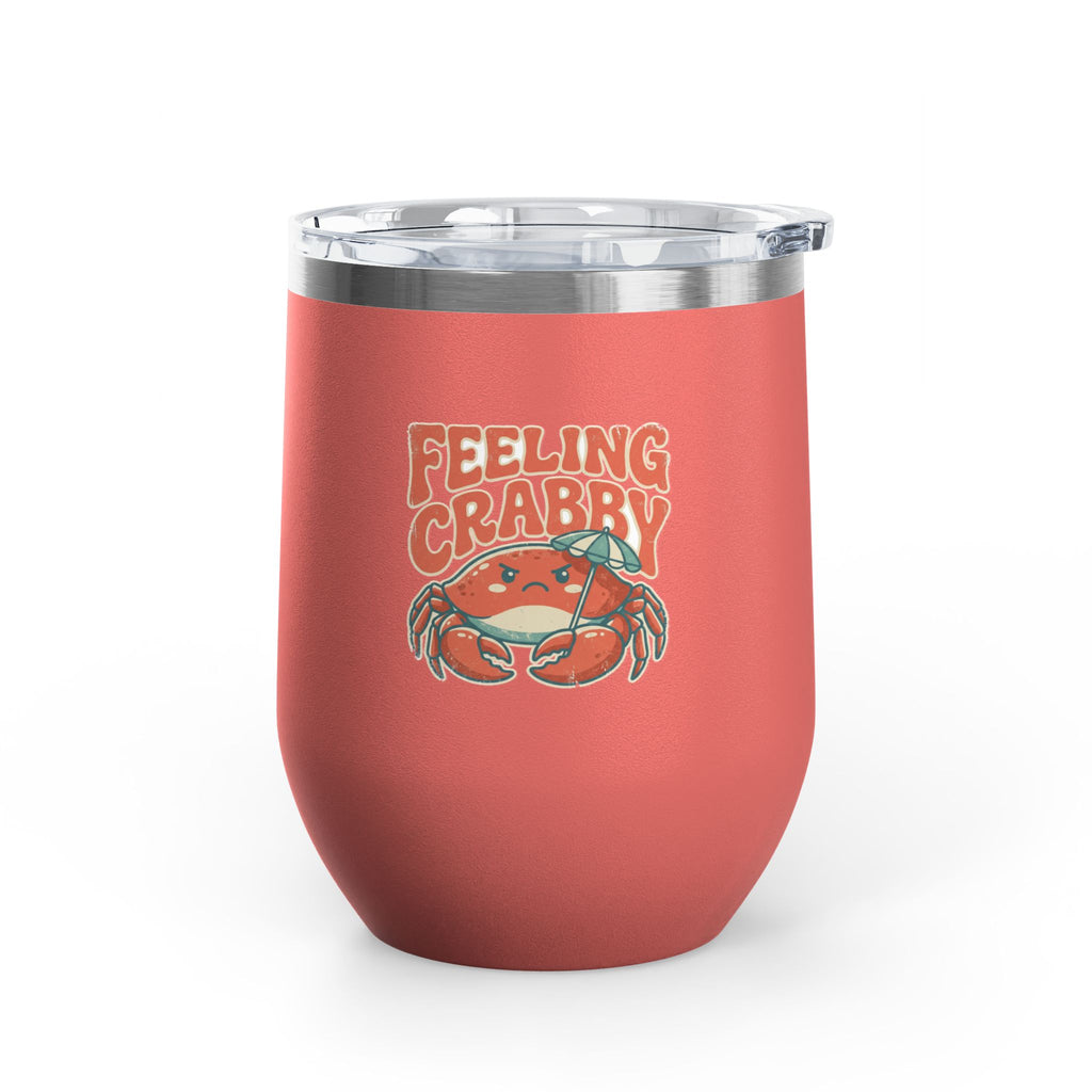 Feeling Crabby 12oz Slim Tumbler | Crab Beach Drinkware