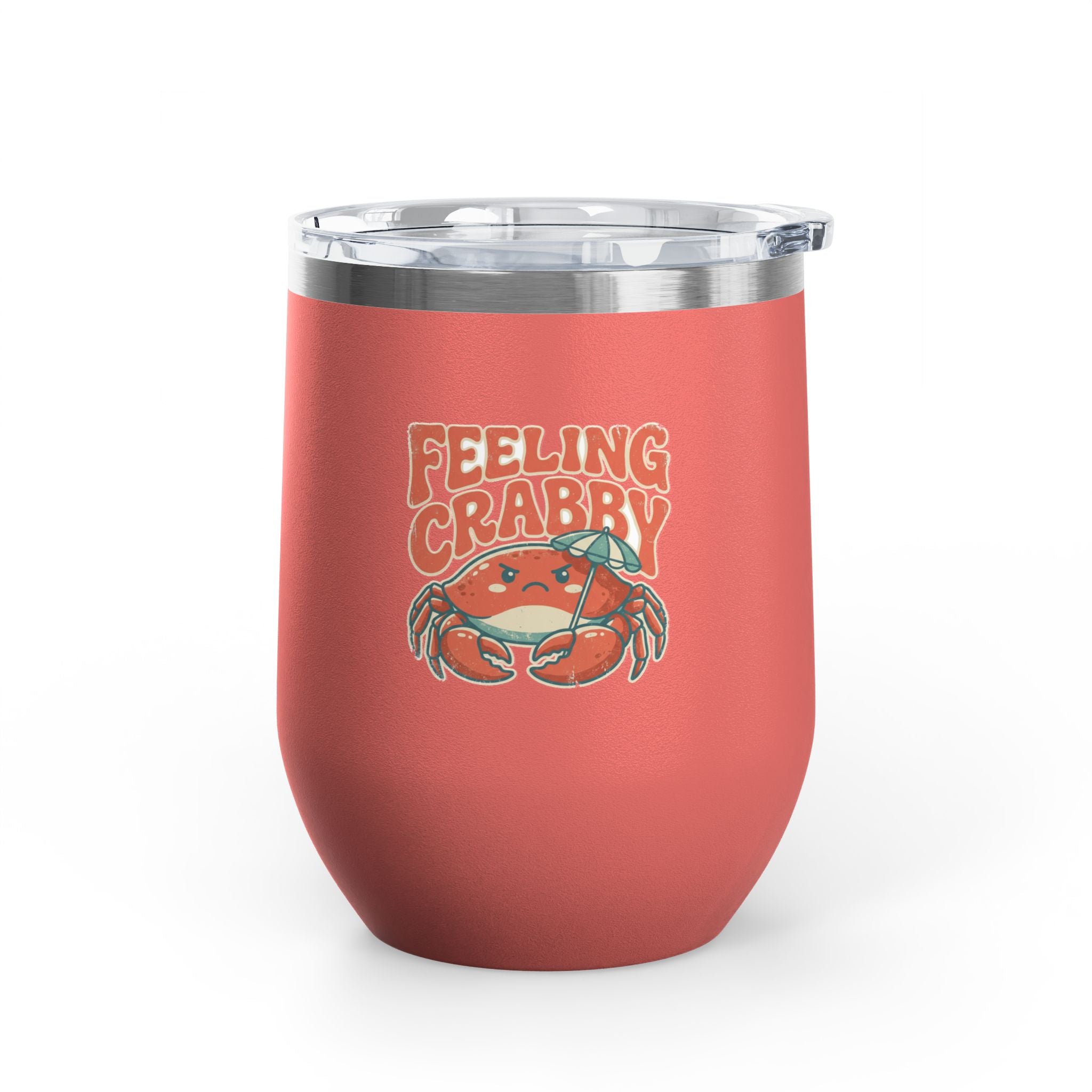 Feeling Crabby 12oz Slim Tumbler | Crab Beach Drinkware