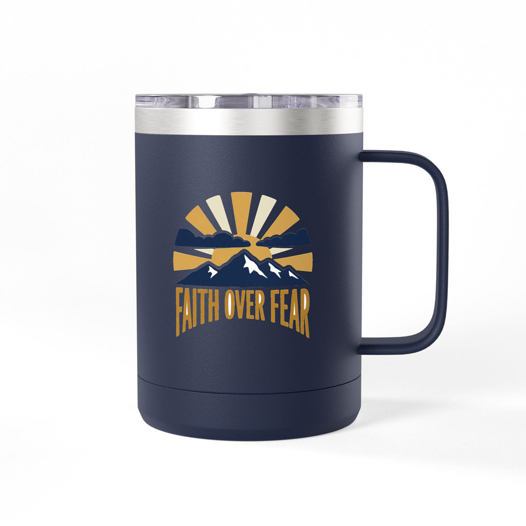 Faith Over Fear 15oz Tumbler | Inspirational Christian Gift