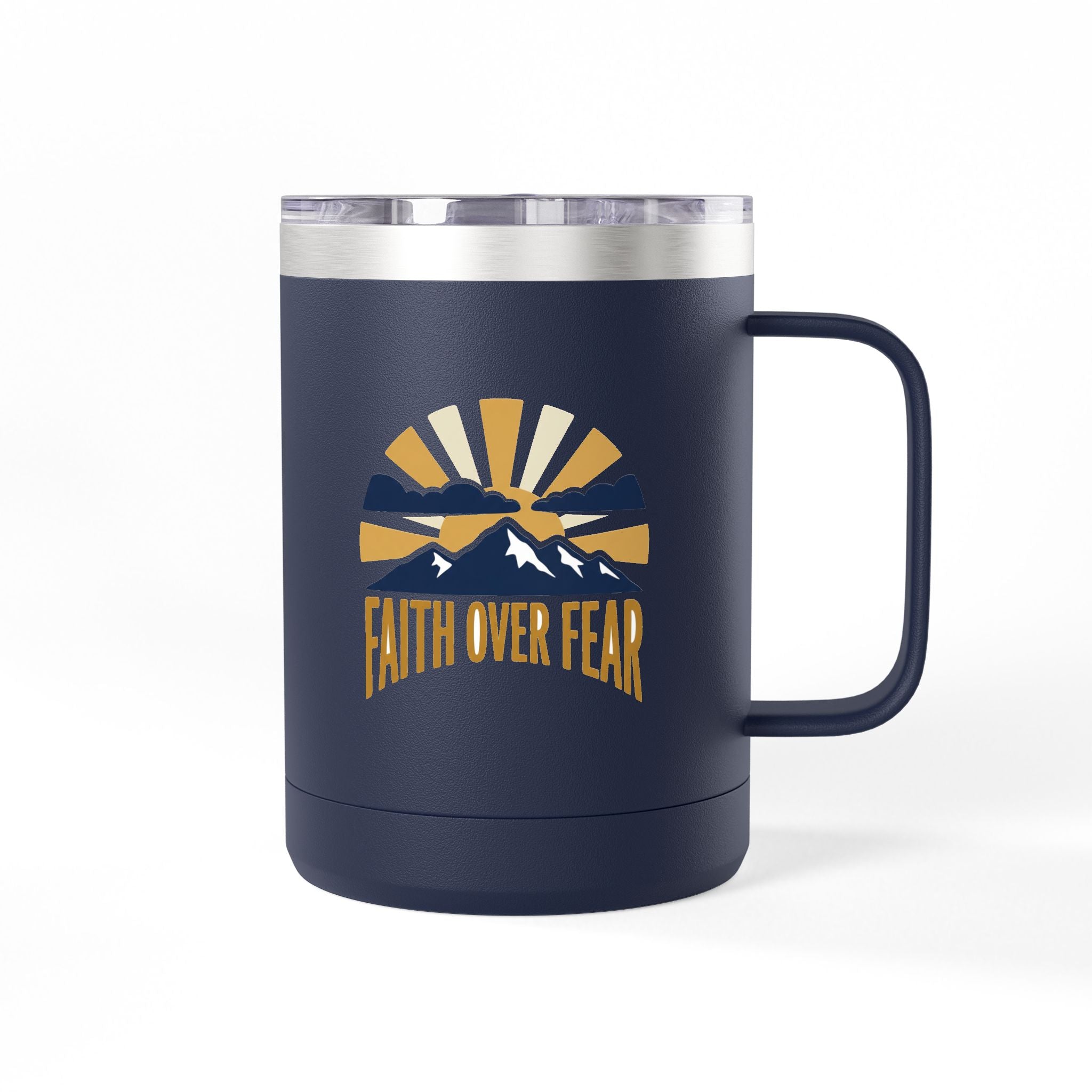 Faith Over Fear 15oz Tumbler | Inspirational Christian Gift