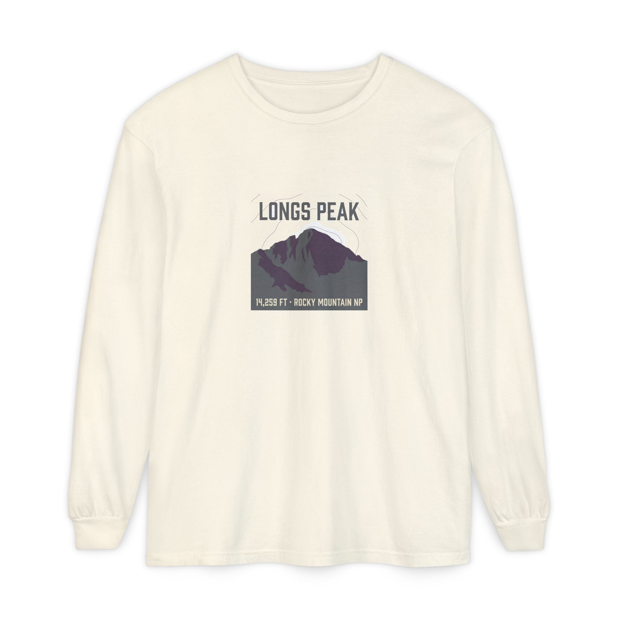 Longs Peak Long Sleeve Tee | 14,259 ft Colorado 14er | Comfort Colors