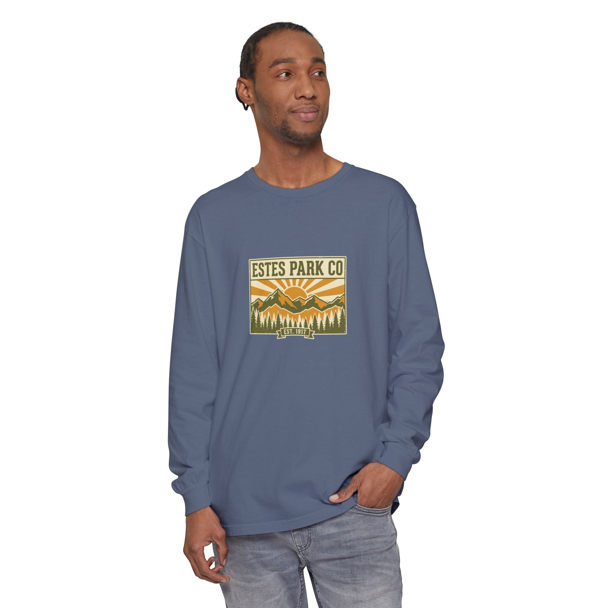 Estes Park CO Vintage Long Sleeve Tee | EST. 1917 Colorado Mountain Shirt