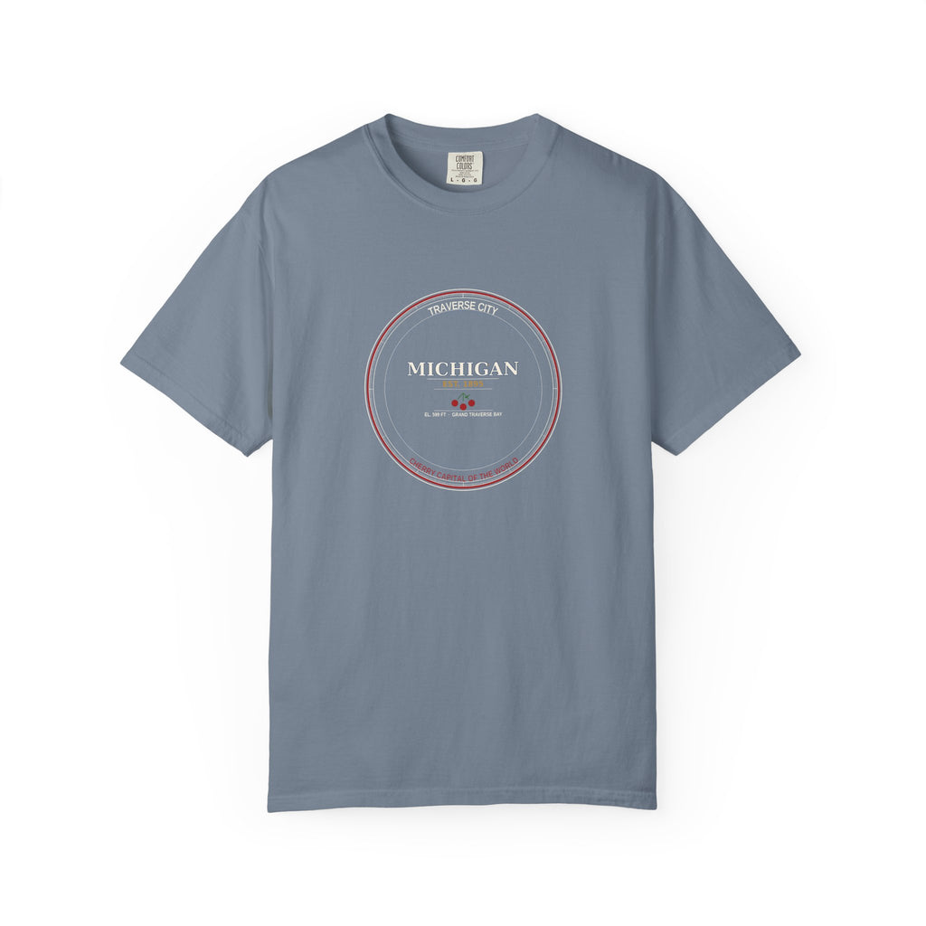 Traverse City Michigan Tee | Vintage Cherry Capital Badge