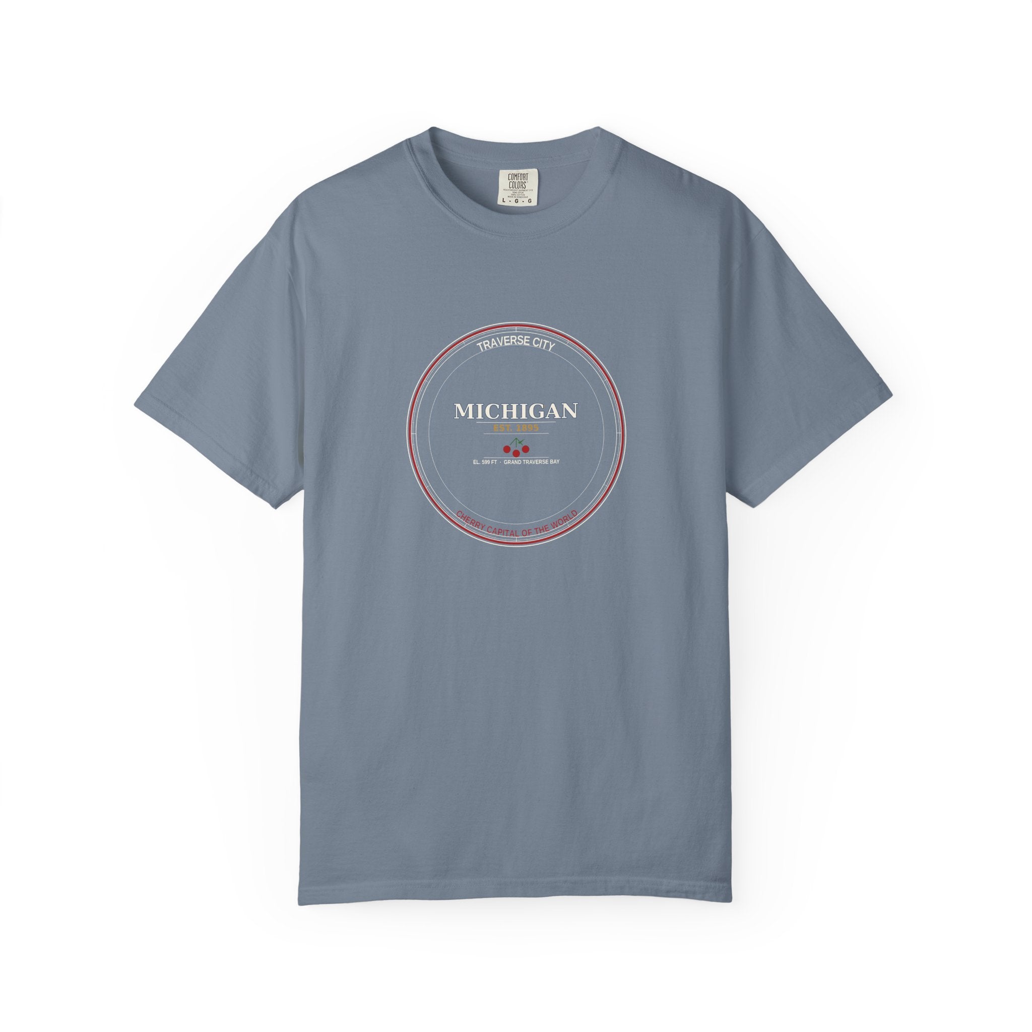 Traverse City Michigan Tee | Vintage Cherry Capital Badge