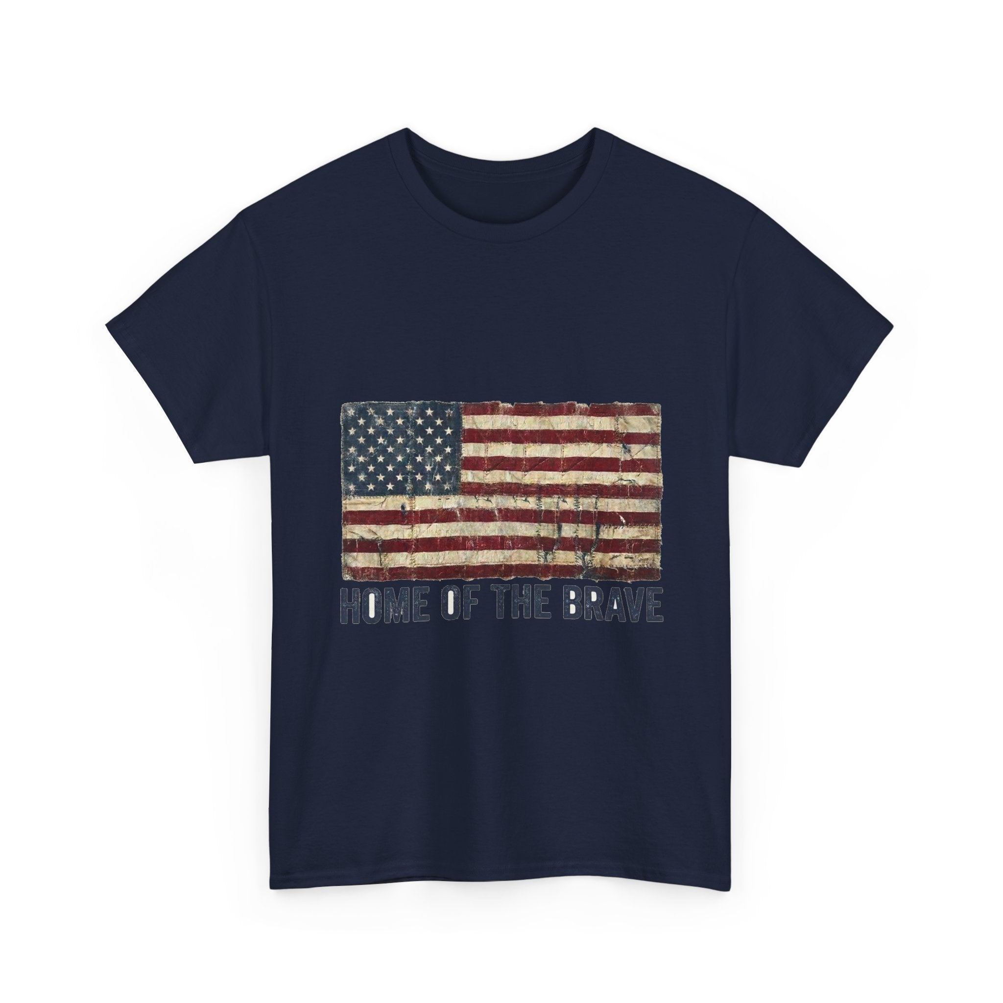 Home of the Brave Tattered Flag Tee | Vintage 4th of July Shirt | America 250