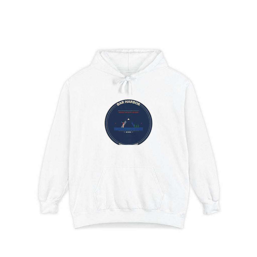Bar Harbor Maine Hoodie | Acadia Vintage Badge Pullover